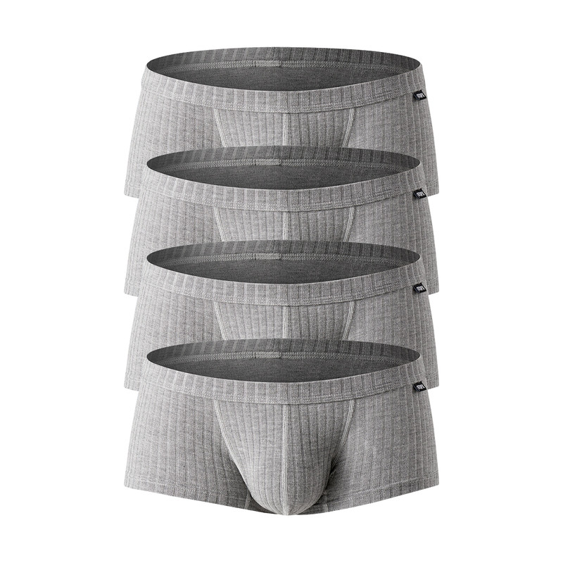 4 PCS Men’s Sexy Underwear Low waist Briefs U Pouch Striped Shorts Underpants US