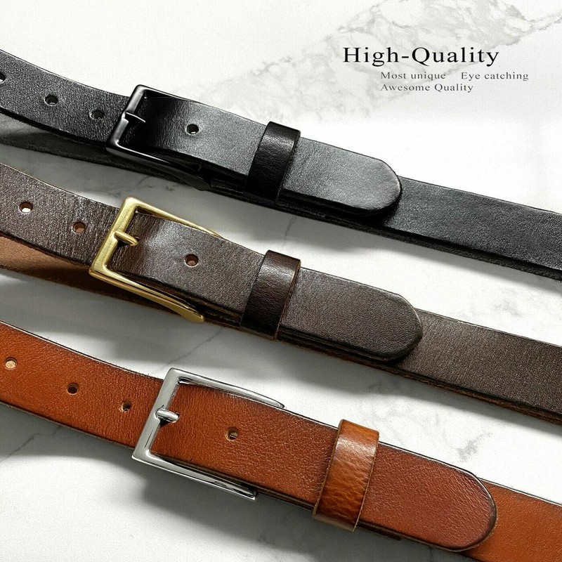 Classic dress belt genuine full leather casual dress belts 1-1/8″(30mm) Wide