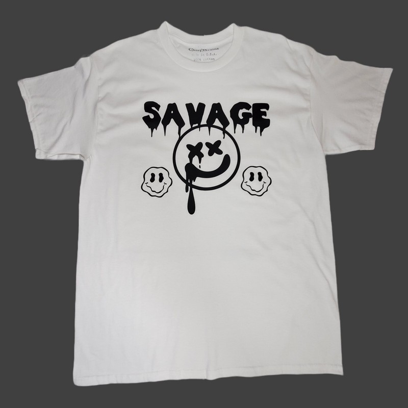 ChiefBrains Apparel Limited Edition Savage Smiley Face T Shirt Mens Cotton New