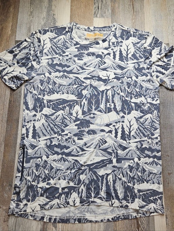 Fjallraven X Specialized Active Tech Tee Men's Small Camping Outdoor Print gallery