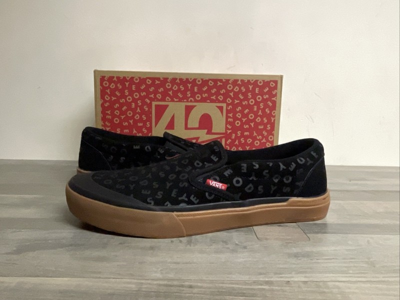 VANS BMX Slip-On Black/Gum Odyssey 40 Year Anniversary Shoes Men’s Size 9.5 NEW