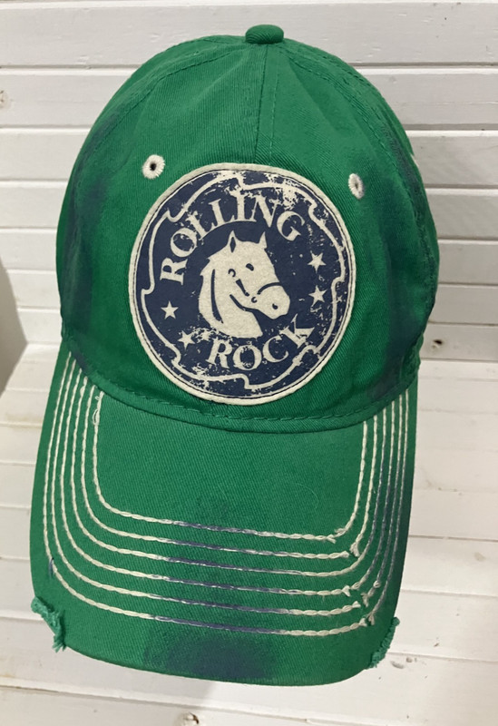 Rolling Rock Distressed Baseball Cap Adjustable Strap