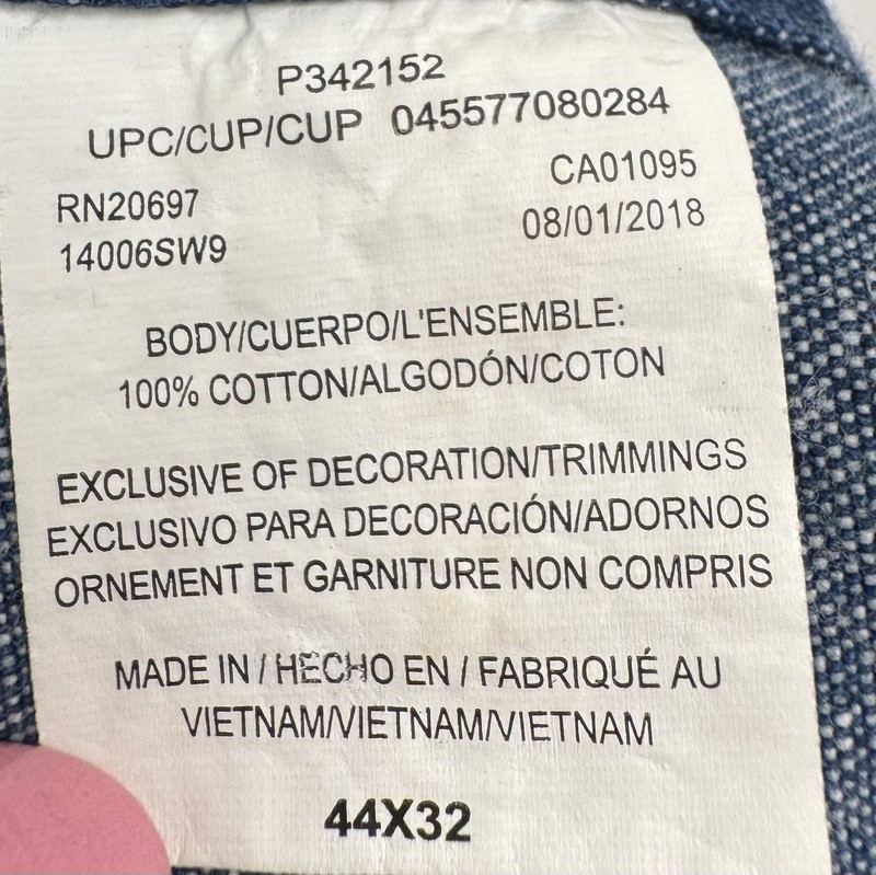 Liberty Denim Bib Overalls Men’s 44x32 Blue Jean Workwear Carpenter Utility gallery