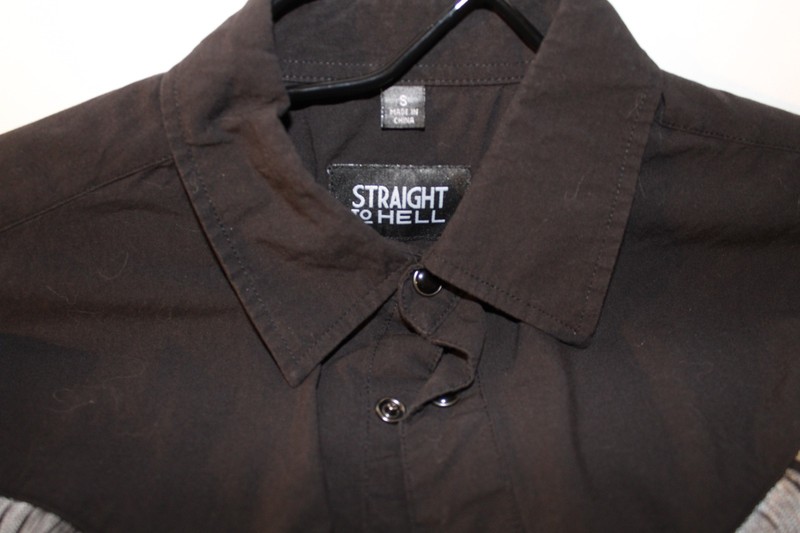 STRAIGHT TO HELL AROUND TOWN – BLACK on BLACK FRINGE WESTERN SHIRT gallery
