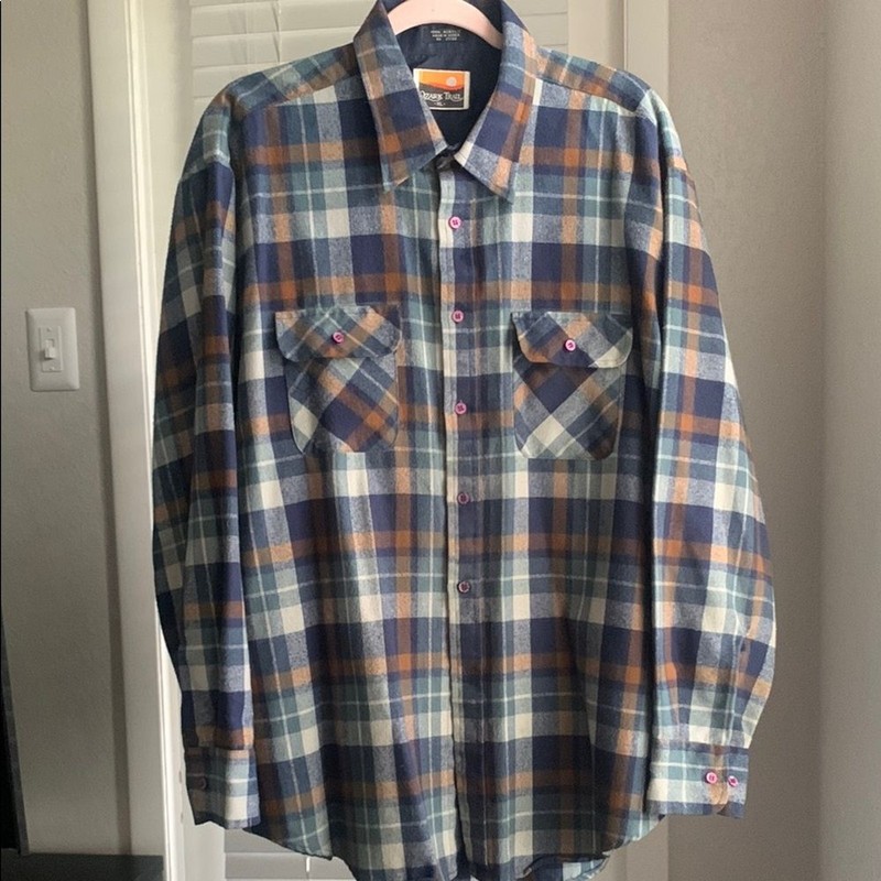 Vintage Ozark trial long sleeve plaid button up xl