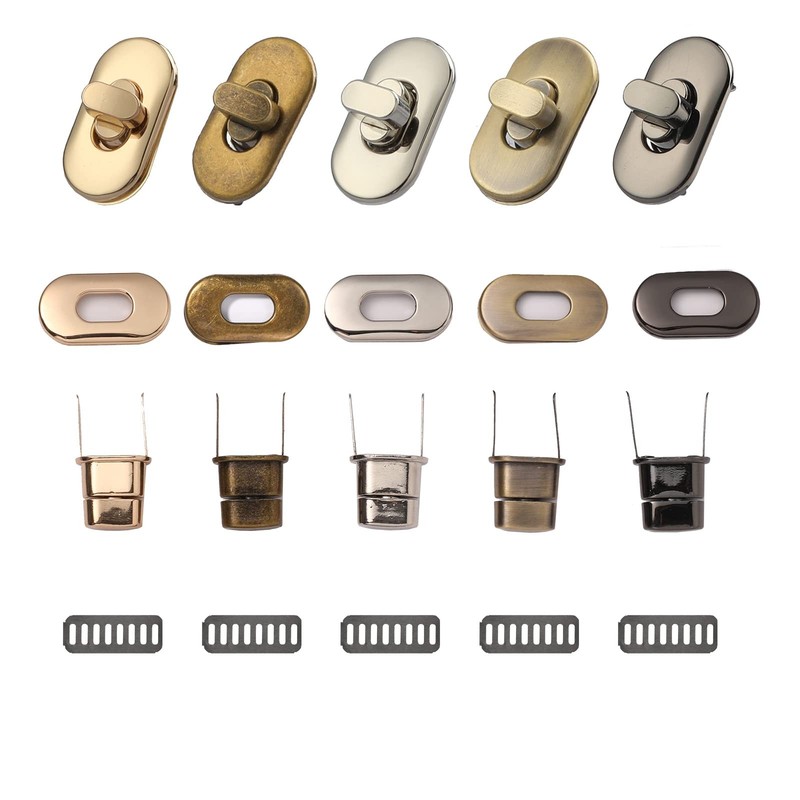 15 PCS Twist Lock Fastener Purse Turn Clasp Bag Closure Metal Clip Hardware gallery
