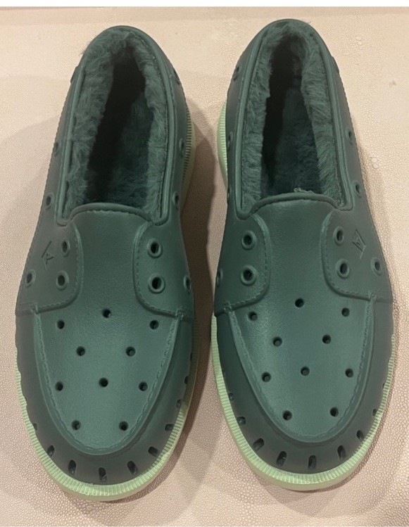 Sperry Top-Sider STS23885 boys Green Slip-On Faux Fur Lined Shoes US7 UK6 EU39