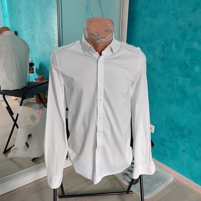 Men Olympus shirt white cotton 36/S/44
