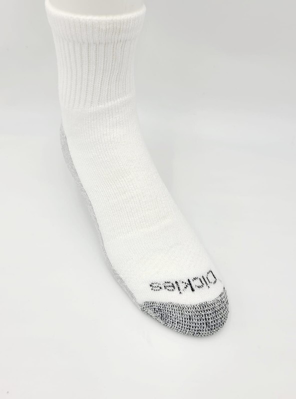 Dickies Men's Dri-tech Moisture Control Ankle Socks 6 Pairs Size 6-12 White/Gray gallery