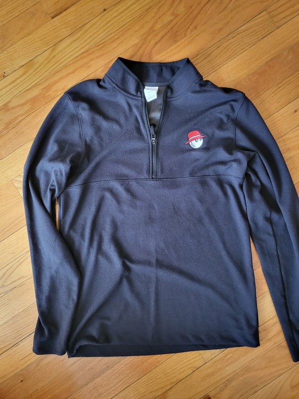 Malbon × Nike Dri-FIT Men’s Black 1/4 Zip Mock Neck Long Sleeve Pullover S