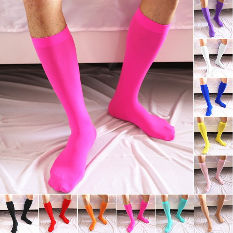 Men Sexy Sheer Business Dress Thin Socks Knee Brace Thigh High Stocking Hosiery✔ gallery