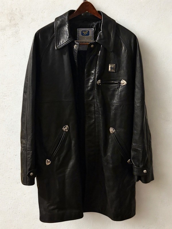 Piero Guidi Lineabold Leather Long Coat Made in Italy – Vintage