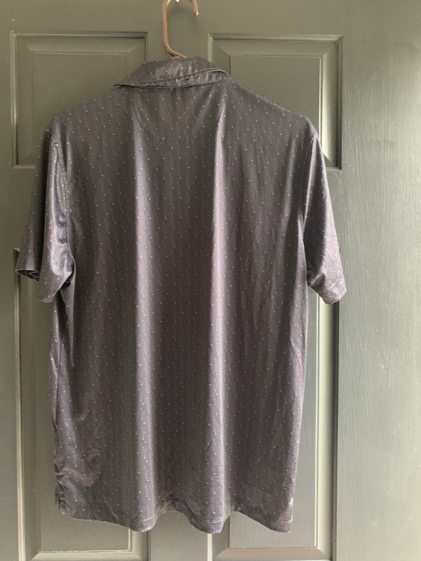 Mens Purple Golf Shirt Medium Short Sleeve Light Breathable