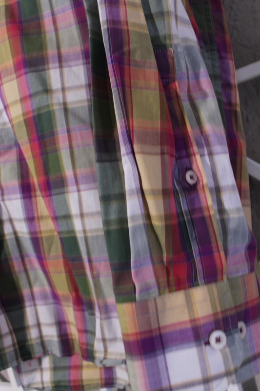 Alan Flusser Button Up Shirt Mens XL Red Green Plaid Casual Preppy Cotton Men gallery