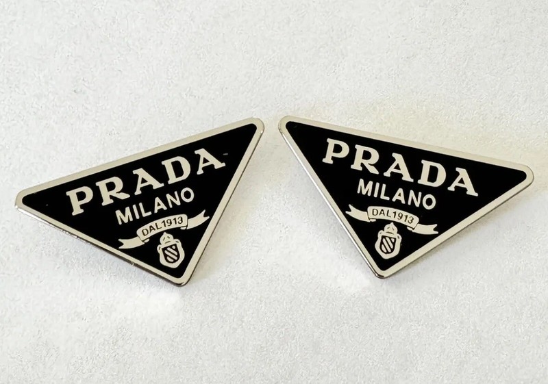 Prada 13ZS 14ZS Sunglasses Triangle Logo Replacement Parts Black Silver 1-Pair gallery