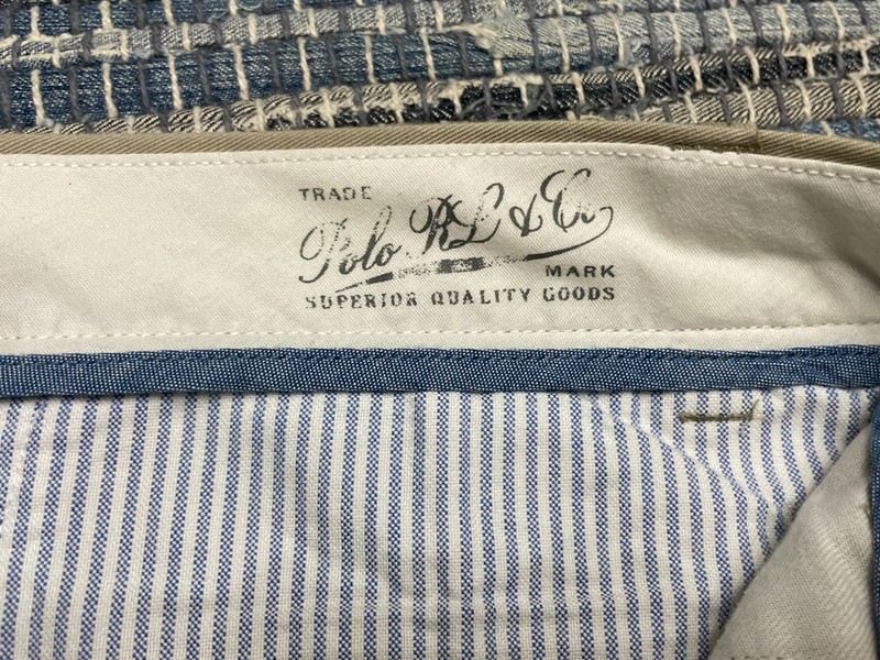 Polo Ralph Lauren Chinos, Size W32, Repaired and Customised, Beige gallery