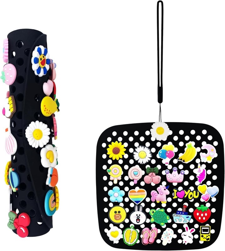 Shoe Charms Organizer, Hanging Display Holder, Wall Mounted, 24 Compartments….