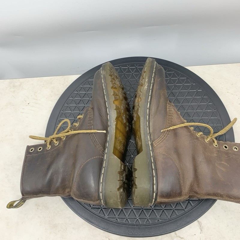Dr. Martens 1460 Pascal Boots Women Size 9 Shoes Brown Leather Tall Lace Combat gallery