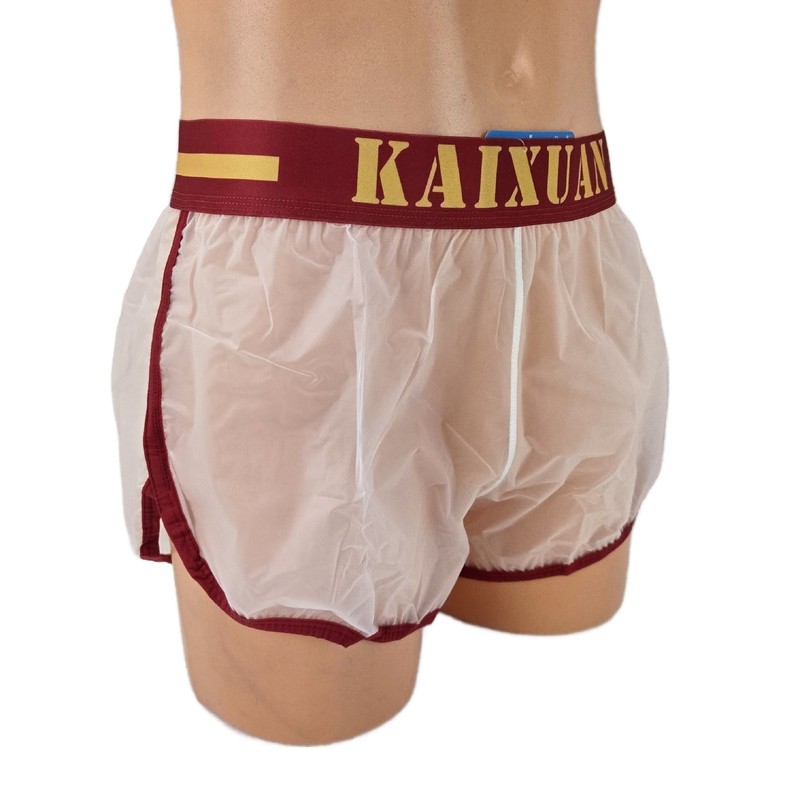Boxer Briefs Plastic Sheer Red Waistband (L)