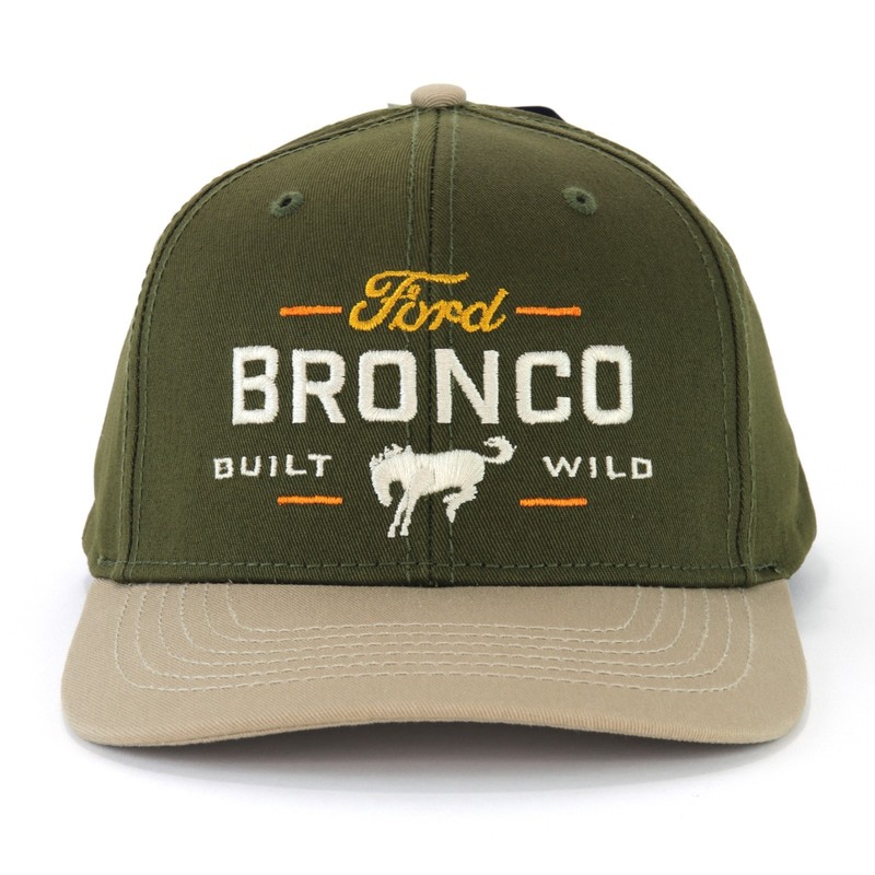 Ford Bronco Built Wild Olive Green Baseball Hat Ball Cap Snapback Embroidered