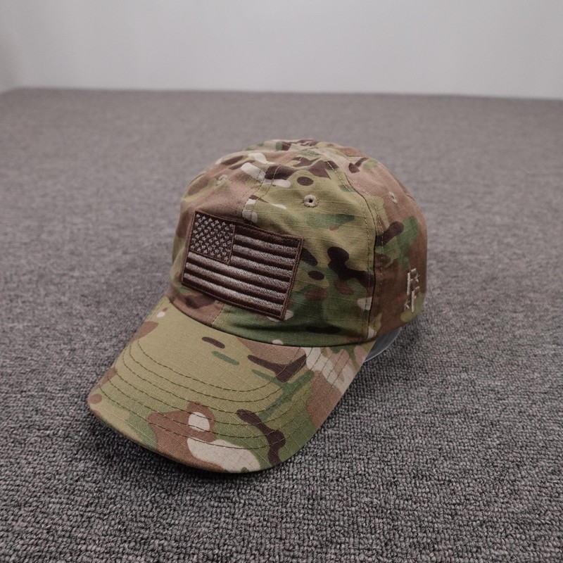 Freedom Fatigues Hat Cap Strap Back Mens One Size Camo USA Flag Army Baseball