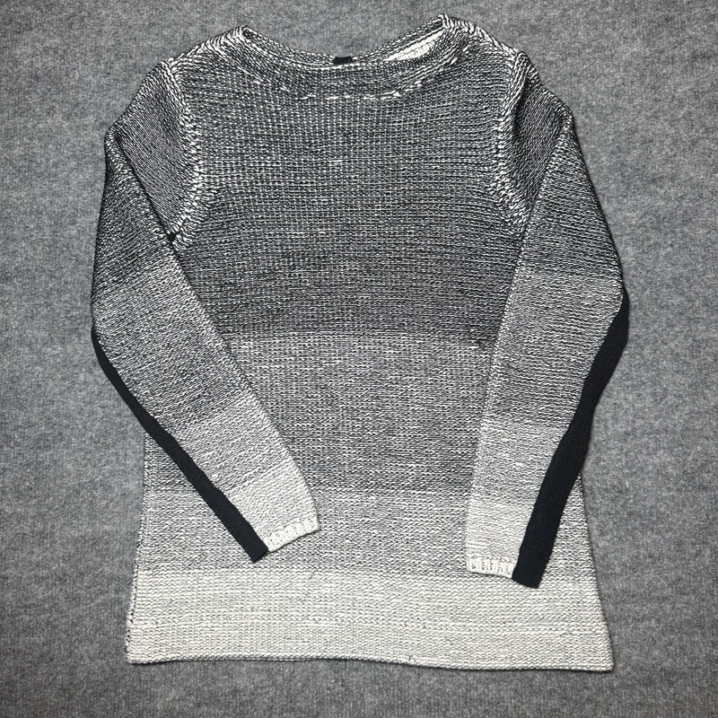 Helmut Lang Heavy Knit Sweater Pullover Women Small Gray Fade Viscose Blend