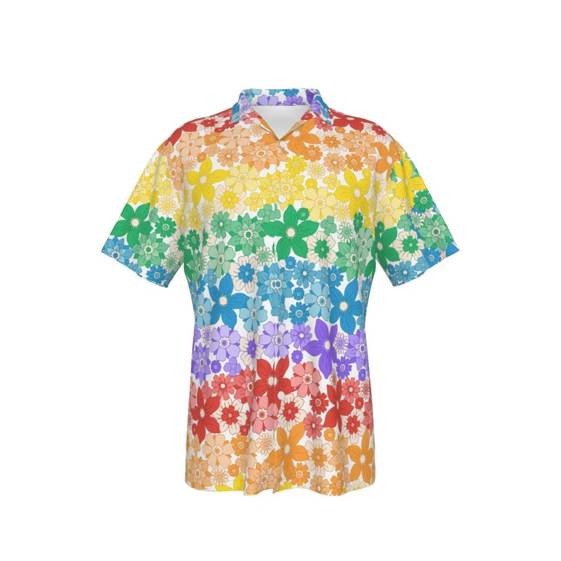Pride Rainbow Flowers Hawaiian Shirt