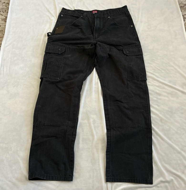 Wrangler Workwear Men’s Ripstop Cotton Work Pants Black 34×34 10WMWR1BL