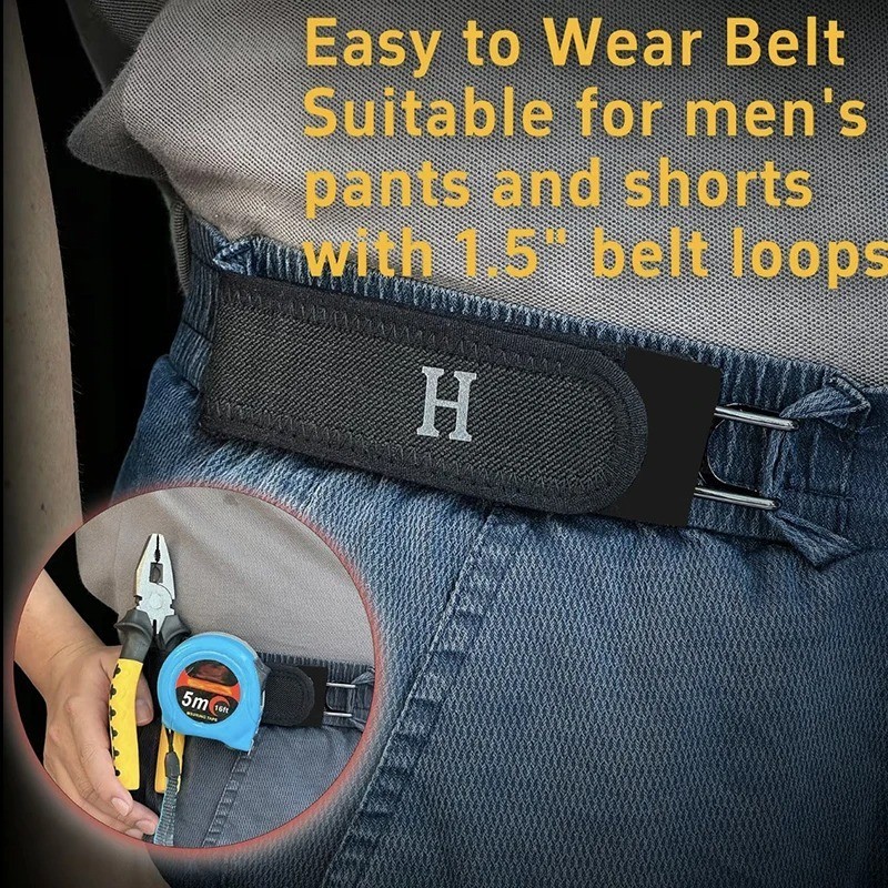2PCS Tactical Metal Hook Elastic Belt Buckle-Less Invisible Waist Belt Closure gallery
