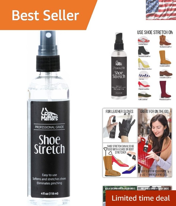 Non-Staining Professional Shoe Stretch Spray for Leather, Canvas & More – 4 oz