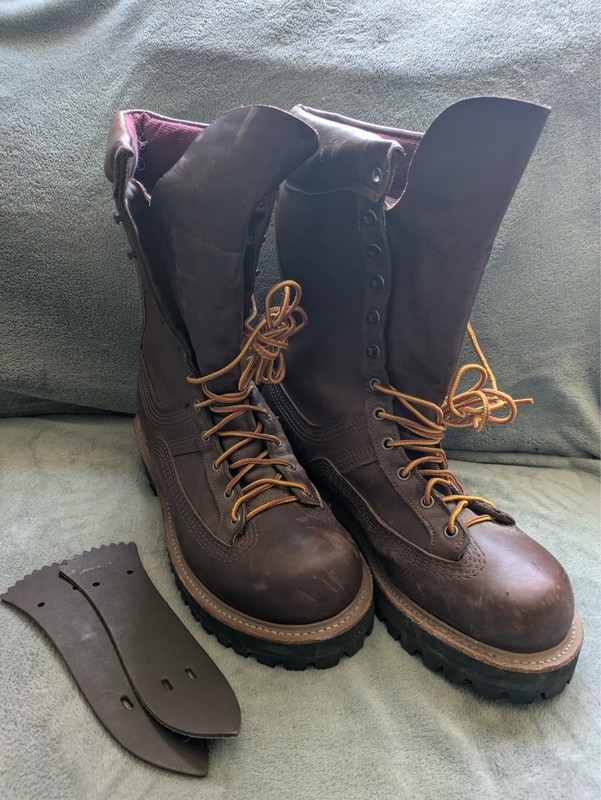 Hoffman Men’s 600 CT 10″ Leather Composite Toe Powerline Boots Brown Size 10D