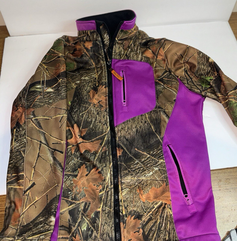 Trail Crest Camo Zip Up Womens Small Pink