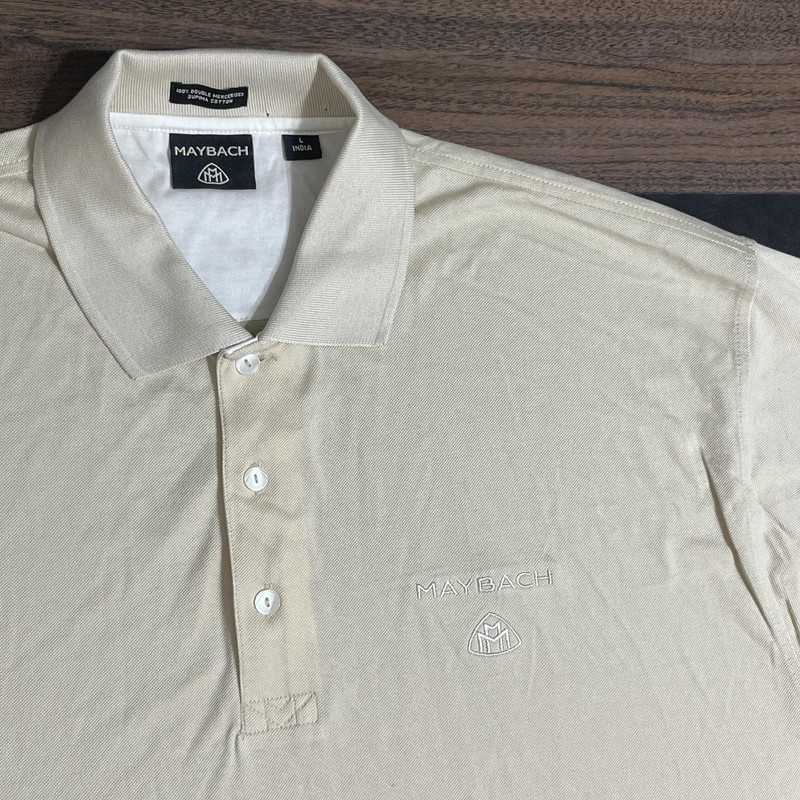Maybach Polo Shirt Mercedes Vintage Double Mercerised Supima Cotton Logo Luxury gallery