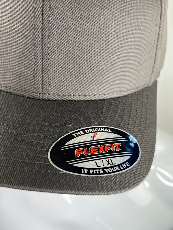 FLEXFIT Classic ORIGINAL 6-Panel Fitted Baseball Cap/Hat L/XL New Dark Gray gallery