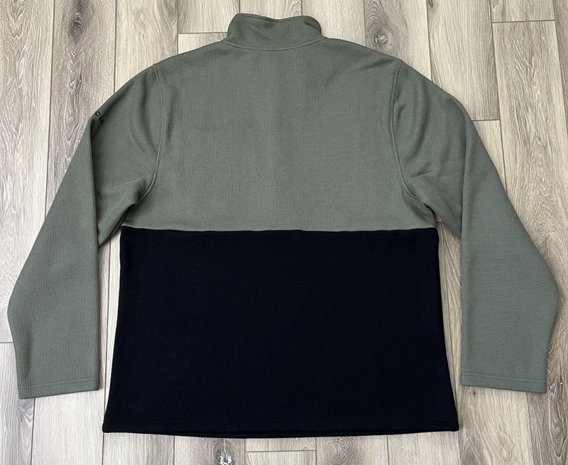 Spyder Mens Pullover Sz XL Green Half Zip Waffle Knit Gorpcore Outdoor 20171 gallery