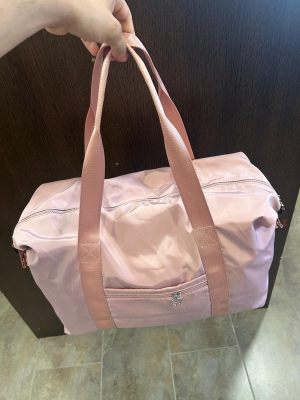 Womens Quilted Travel Duffel Bag Weekender Overnight Carry On Gym Tote Pink Larg gallery
