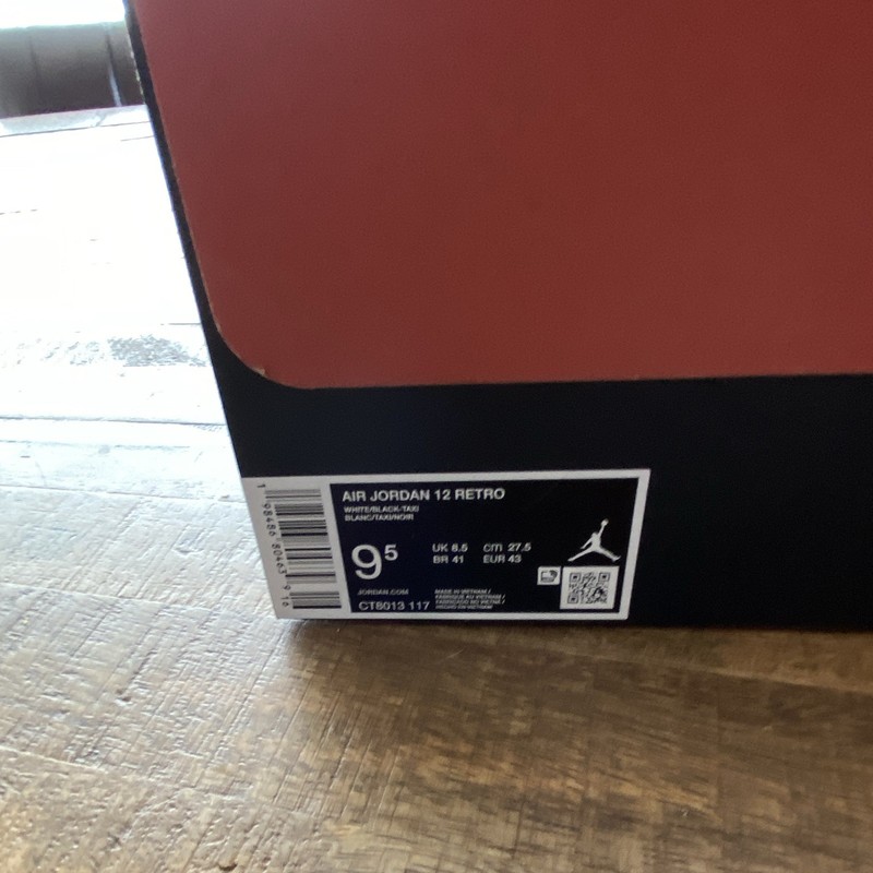 Jordan Air Jordan 12 Retro Taxi White/Black/Gold CT8013-117 2025 gallery