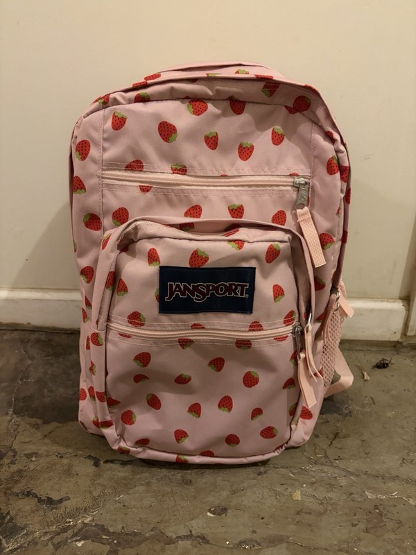 Jansport Big Student Laptop Backpack Strawberry Shower Pattern