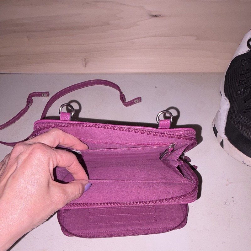 Rosetti Purple Small Crossbody Top Handle Zip Bag w/ Detachable Strap Buckle gallery