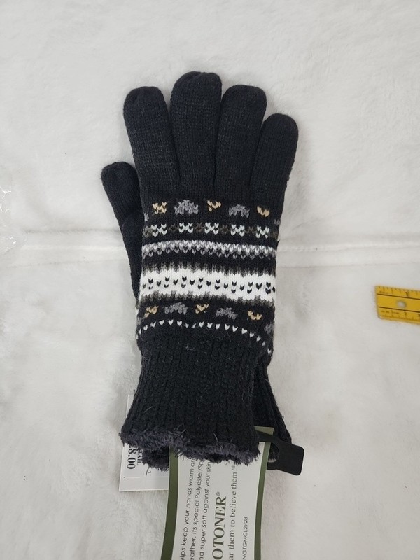 Isotoner Micro Luxe Knit Winter Gloves New In Package Black 2003 ONS $28 Retail