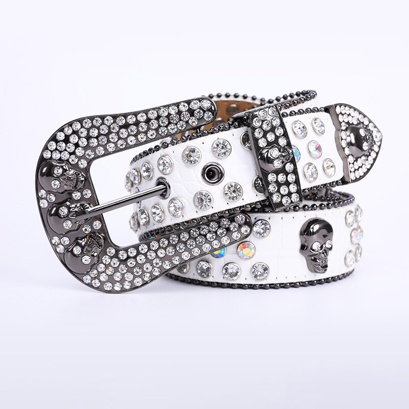 Women Western Rhinestone Belt Crystal Studded Belts Cowgirl Cowboy Belt for Men