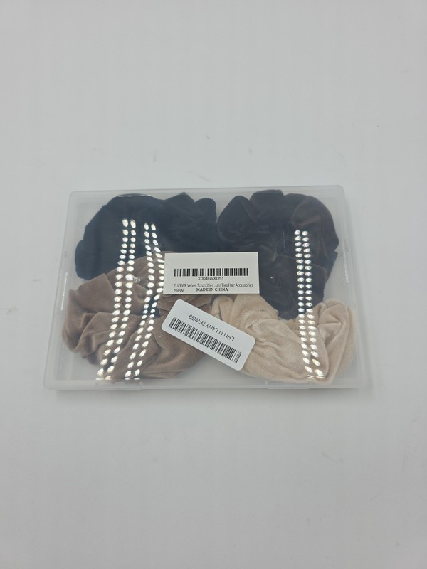 4 Count Big Velvet Scrunchies, Healthier Hair Ties for Women Girl
