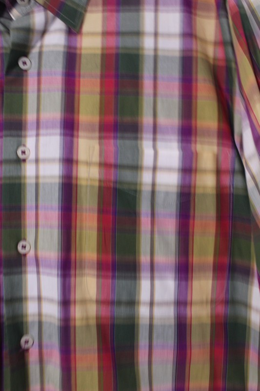 Alan Flusser Button Up Shirt Mens XL Red Green Plaid Casual Preppy Cotton Men gallery