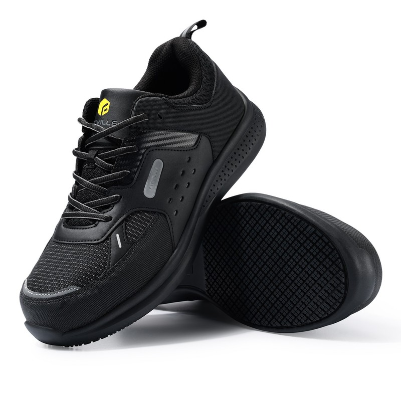 FitVille Men's Extra Wide Work Safety Shoes Composite Steel Toe Slip Resistant gallery