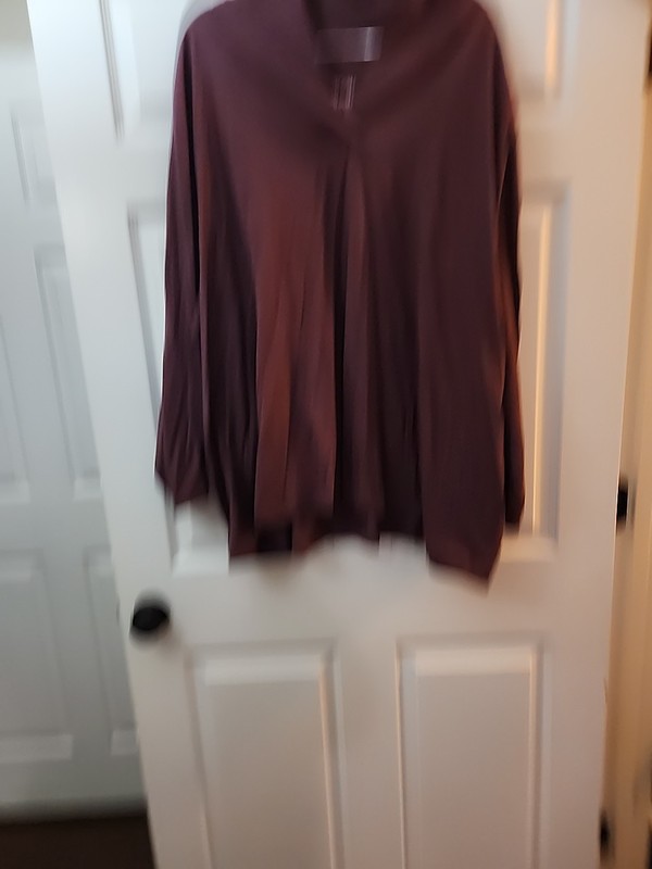 Women Plua Blouse Dark Plum Purple 5xl