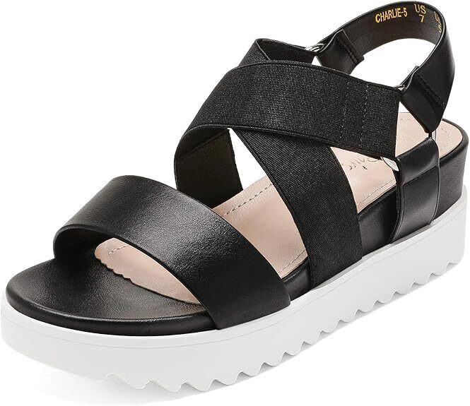 Women Open Toe Ankle Strap Platform Wedge Sandals Summer Casual Sandals