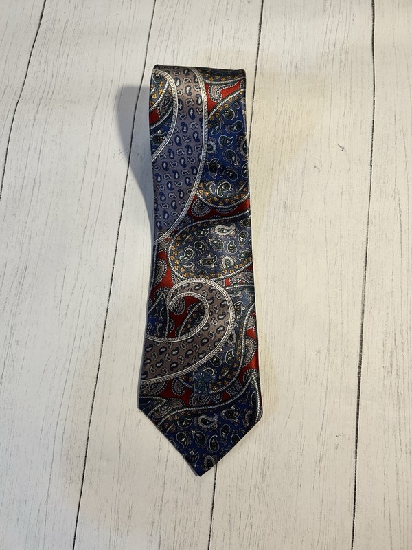 COUNTESS MARA Men’s Silk Necktie Designer Paisley Vintage 3.75”x57”