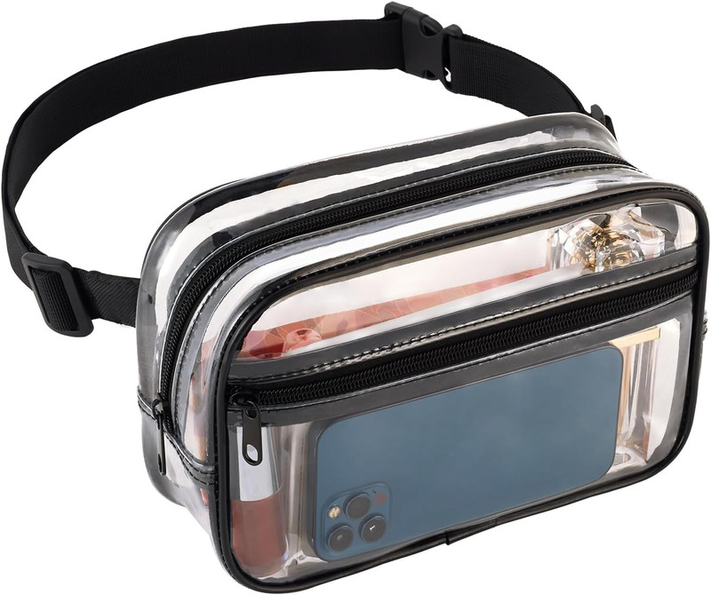 Clear Fanny Pack for Stadium Events – Clear Bag for Women Men | Lightweight Wais