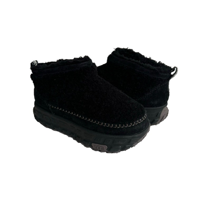 UGG ALL GENDER VENTURE DAZE ULTRA MINI COZY BLACK SHOE MEN US 5 / WOMEN US 6