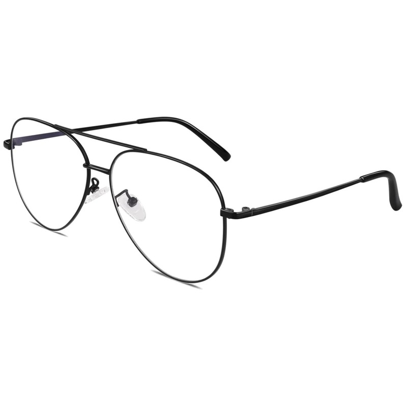 UV400 Protection Fashion Pilot Style Clear Lens Glasses